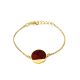 Gold-Plated Chain Bracelet With Cherry Amber The Monaco, image 