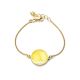 Gold-Plated Bracelet With Honey Amber The Monaco, image 