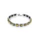 Green Amber Silver Link Bracelet The Ithaca, image 