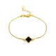 Gold-Plated Chain Bracelet With Clover Shaped Amber The Monaco, image 