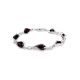 Flower Motif​ Sterling Silver Link Bracelet With Baltic Amber The Calla Lily, image 