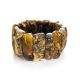 Exclusive Raw Amber Elastic Bracelet The Volcano, image 
