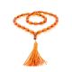 Islamic 33 Olive Cut Cognac Amber Prayer Beads, image 