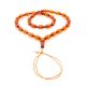 Islamic 33 Cognac Amber Prayer Beads, image 