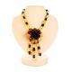 Two-Toned Amber Floral Necklace The Anemone, image 