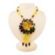 Amber Floral Necklace With Dangles The Anemone, image 