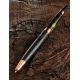 Stylish Wooden Ball Pen With Textured Green Amber, image , picture 2