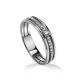 White Gold Ring With Diamond Pavé, Ring Size: 6 / 16.5, image 