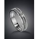 White Gold Ring With Diamond Pavé, Ring Size: 6 / 16.5, image , picture 2
