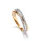 Classy Diamond Ring In White And Yellow Gold, Ring Size: 7 / 17.5, image 