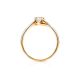 Curvy Golden Ring With Solitaire White Diamond, Ring Size: 8 / 18, image , picture 3