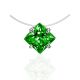 Invisible Necklace With Green Crystal Pendant The Aurora, image 