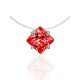 Invisible Necklace With Red Crystal The Aurora, image 