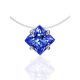 Invisible Necklace With Blue Crystal The Aurora, image 