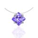 Invisible Necklace With Violet Crystal The Aurora, image 