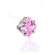 Invisible Necklace With Square Pink Crystal The Aurora, image , picture 3