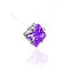 Invisible Necklace With Lilac Crystal The Aurora, image , picture 3