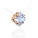 Invisible Necklace With Crystal In Gold The Aurora, Length: 40, image , picture 3