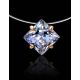 Invisible Necklace With Crystal In Gold The Aurora, Length: 38, image , picture 2