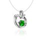 Invisible Necklace With Green Crystal The Aurora, image , picture 3
