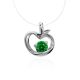 Invisible Necklace With Green Crystal The Aurora, image 