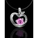 Invisible Necklace With Pink Crystal The Aurora, image , picture 2