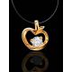 Apple Motif Gold Crystal Pendant Necklace The Aurora, Length: 41, image , picture 2