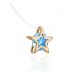 Invisible Necklace With star Shaped Pendant The Aurora, Length: 40, image , picture 3