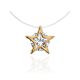 Invisible Necklace With Star Shaped Golden Pendant The Aurora, Length: 40, image 