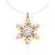 Gold Crystal Pendant Necklace The Aurora, Length: 41, image 