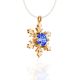 Invisible Necklace With Blue Crystal Snowflake The Aurora, Length: 39, image , picture 3