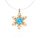 Invisible Necklace With Blue Crystal Pendant The Aurora, Length: 38, image 