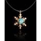 Invisible Necklace With Blue Crystal Pendant The Aurora, Length: 38, image , picture 2
