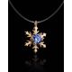 Invisible Necklace With Blue Crystal Snowflake The Aurora, Length: 39, image , picture 2