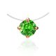 Invisible Necklace with Green Crystal The Aurora, Length: 40, image 