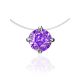 Invisible Necklace With Violet Crystal The Aurora, image 