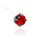 Invisible Necklace With Red Crystal Pendant The Aurora, image , picture 3