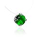 Invisible Chain Necklace With Green Crystal The Aurora, image , picture 3