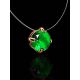 Invisible Necklace with Green Crystal The Aurora, Length: 40, image , picture 2