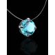 Invisible Necklace With Light Blue Crystal The Aurora, image , picture 2