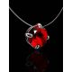 Invisible Necklace With Red Crystal Pendant The Aurora, image , picture 2