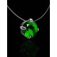 Invisible Chain Necklace With Green Crystal The Aurora, image , picture 2