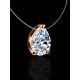 Minimalistic Invisible Necklace With Drop Crystal Pendant The Aurora Collection, Length: 40, image , picture 2