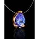 Invisible Necklace With Teardrop Crystal In Gold The Aurora, Length: 42, image , picture 2