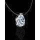 Invisible Necklace With White Crystal Pendant The Aurora, image , picture 2