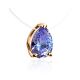Invisible Necklace With Teardrop Crystal In Gold The Aurora, Length: 42, image , picture 3