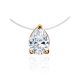 Minimalistic Invisible Necklace With Drop Crystal Pendant The Aurora Collection, Length: 40, image 