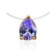 Invisible Necklace With Teardrop Crystal In Gold The Aurora, Length: 42, image 