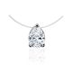 Invisible Necklace With White Crystal Pendant The Aurora, image 