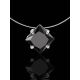 Invisible Necklace With Square Black Crystal The Aurora, image , picture 2